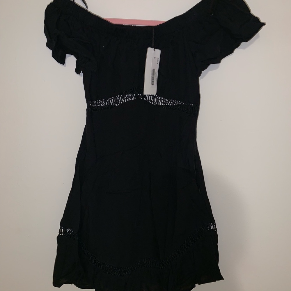 Black off the shoulder dress
